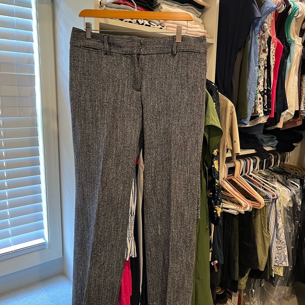 Ann Taylor Loft, black and white Julie tweed trousers, 8 petite
